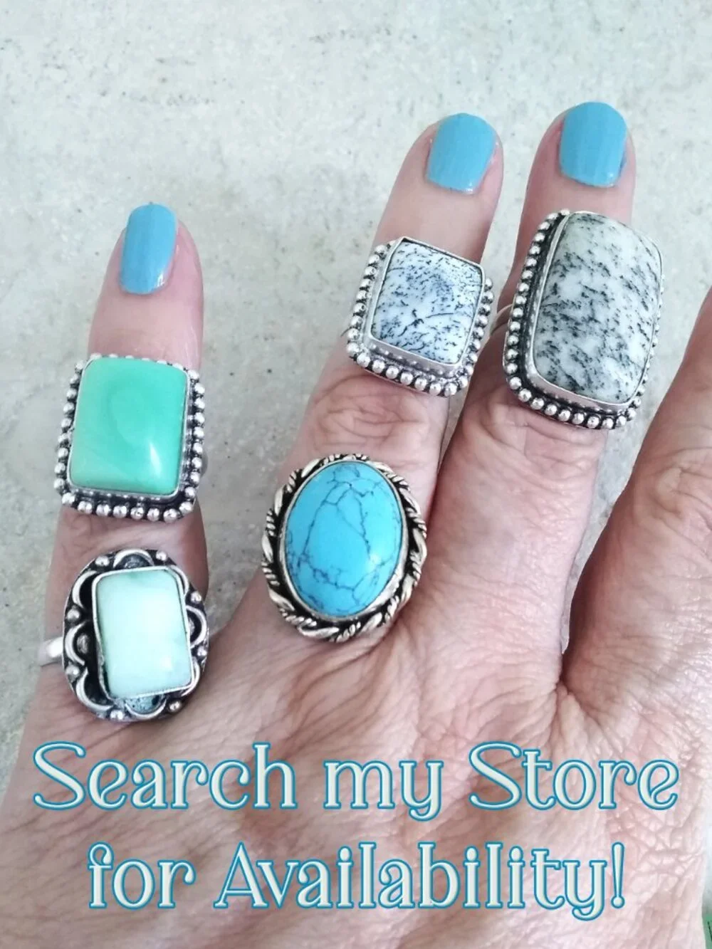 Sz 6.5 ~ Pale Green Amazonite Ring! SilverPlated - Boho Girlie Feminine Festival